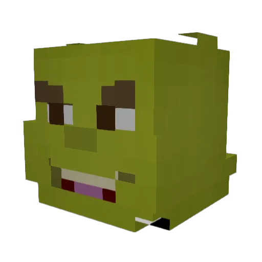TheDeushe Minecraft avatar head, 3D render