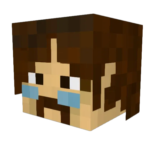 TheDiamondButter Minecraft avatar head, 3D render