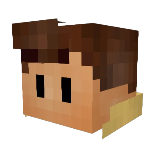TheDiamondPie Minecraft avatar head, 3D render