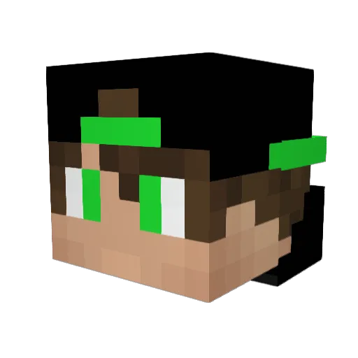 TheDic Minecraft avatar head, 3D render
