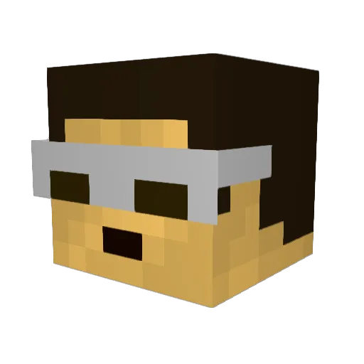 TheDious Minecraft avatar head, 3D render