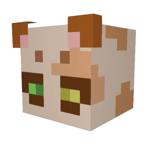 TheDiskey Minecraft avatar head, 3D render