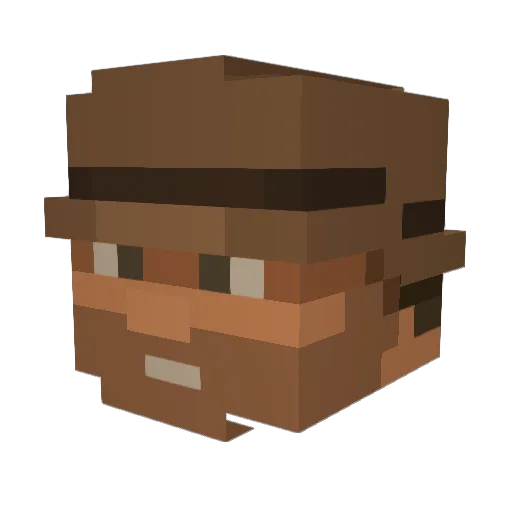 TheDislexicGamer Minecraft avatar head, 3D render