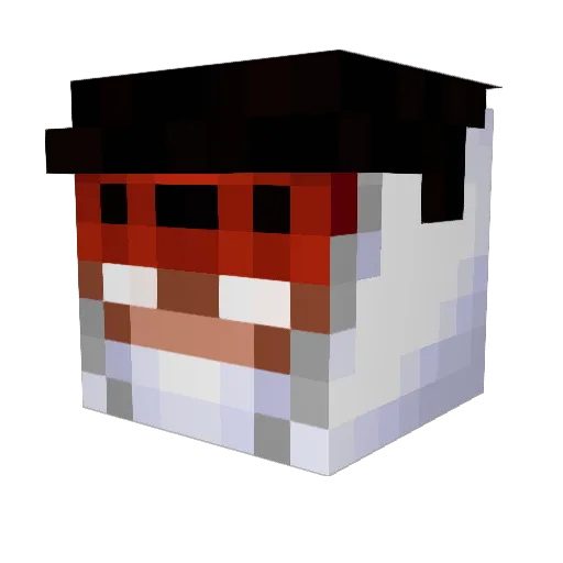 TheDizZzL Minecraft avatar head, 3D render