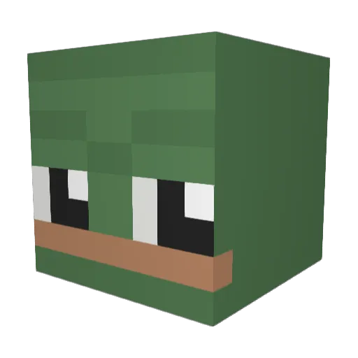 TheDj90 Minecraft avatar head, 3D render