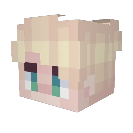 TheDocBenji Minecraft avatar head, 3D render