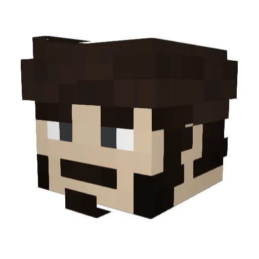 TheDocEmu Minecraft avatar head, 3D render