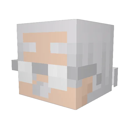 TheDoctor1942 Minecraft avatar head, 3D render