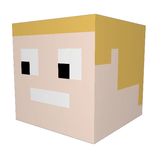 TheDoctorConnor Minecraft avatar head, 3D render