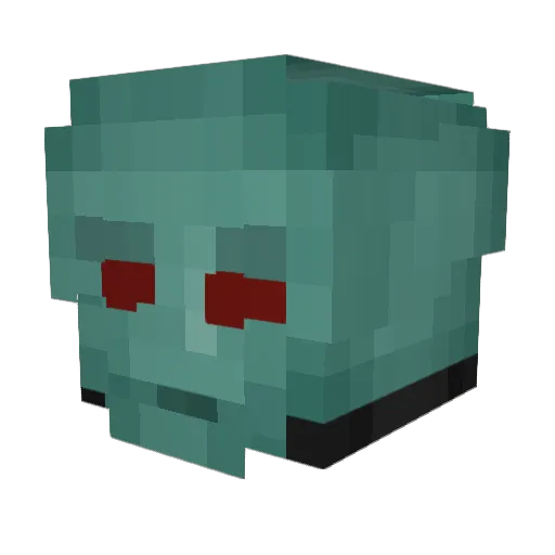 TheDoctorCreeper Minecraft avatar head, 3D render