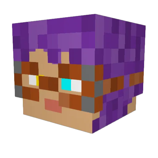 TheDoctorTTV Minecraft avatar head, 3D render