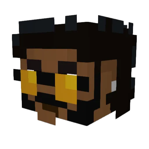 TheDogBlood Minecraft avatar head, 3D render