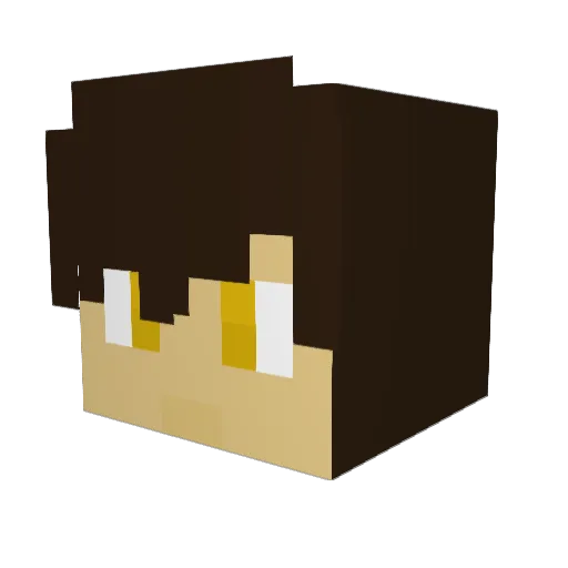 TheDojn Minecraft avatar head, 3D render
