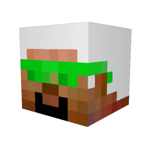 TheDominator678 Minecraft avatar head, 3D render