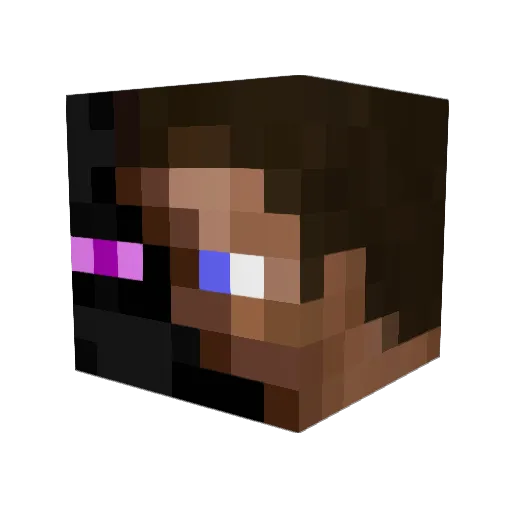 TheDominoEffect Minecraft avatar head, 3D render