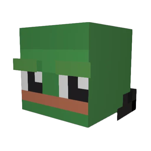 TheDonkeyBandit Minecraft avatar head, 3D render