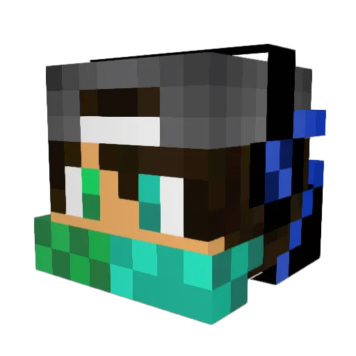 TheDonutLlama Minecraft avatar head, 3D render