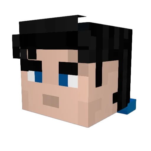 TheDottyPJs Minecraft avatar head, 3D render