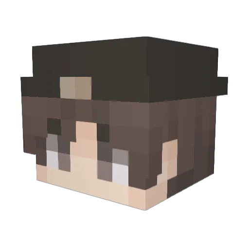 TheDoubleAMan Minecraft avatar head, 3D render