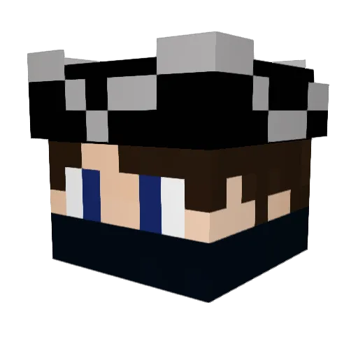 TheDoubleJester Minecraft avatar head, 3D render