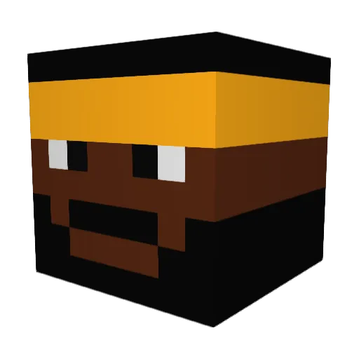 TheDrFireMix23 Minecraft avatar head, 3D render