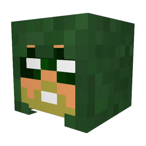 TheDragan Minecraft avatar head, 3D render
