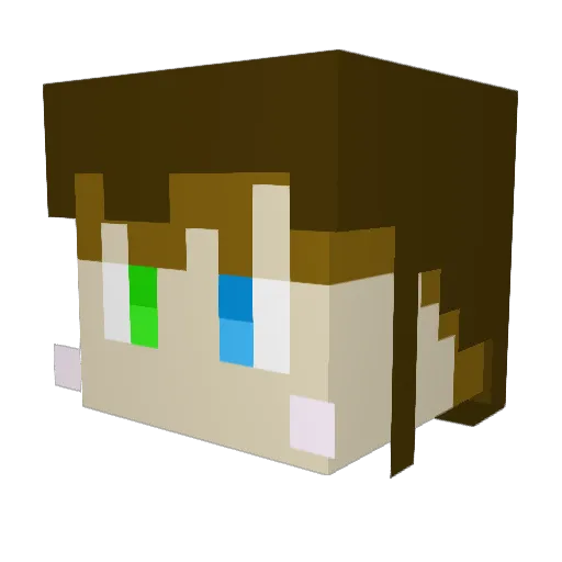 TheDragonArtist2 Minecraft avatar head, 3D render