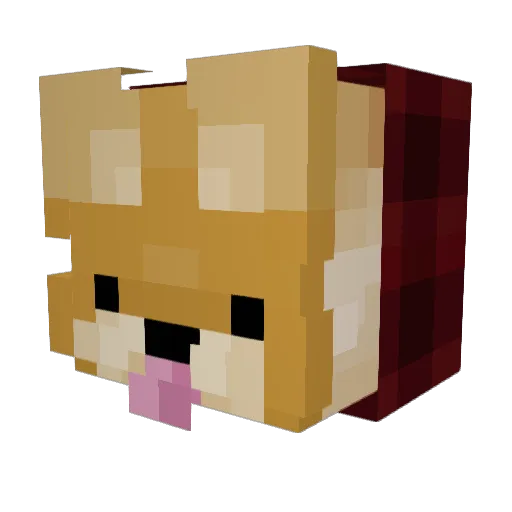 TheDragonDog Minecraft avatar head, 3D render