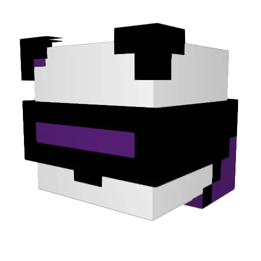 TheDrunkPanda Minecraft avatar head, 3D render