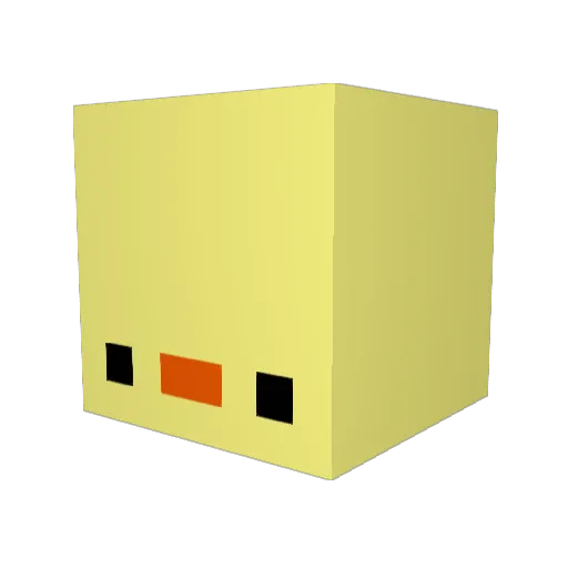 TheDuck333 Minecraft avatar head, 3D render