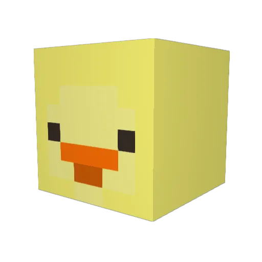 TheDuckCaptain Minecraft avatar head, 3D render