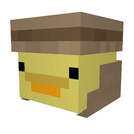 TheDucktective Minecraft avatar head, 3D render