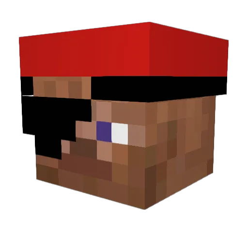 TheDukey Minecraft avatar head, 3D render