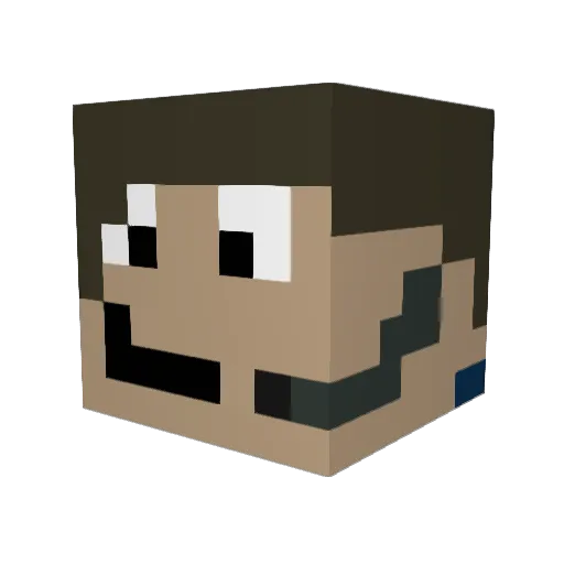 TheDutchWesley Minecraft avatar head, 3D render