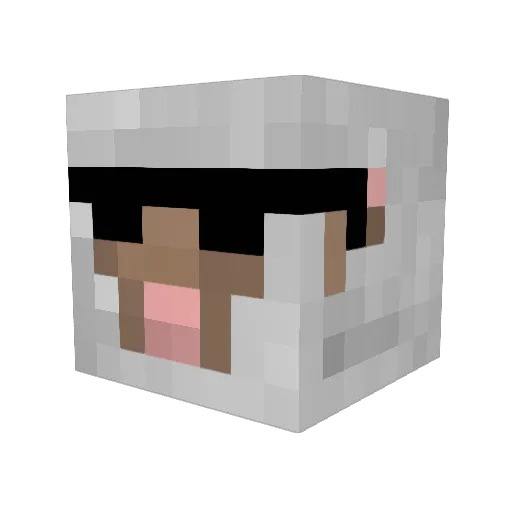 TheDwarfsBeard Minecraft avatar head, 3D render
