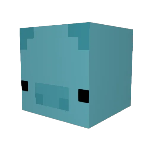 TheEarthPig Minecraft avatar head, 3D render