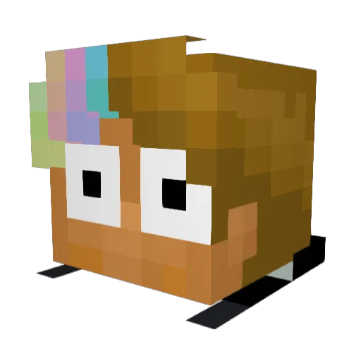 TheElementalBros Minecraft avatar head, 3D render