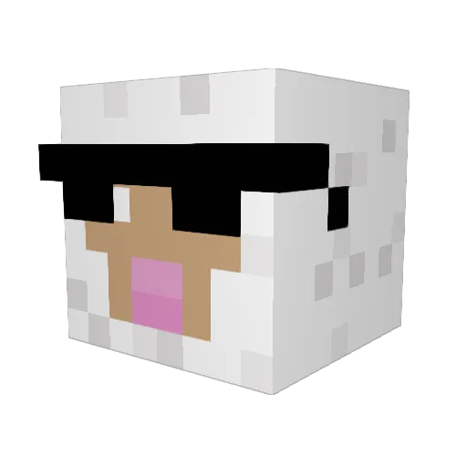 TheElvis1 Minecraft avatar head, 3D render