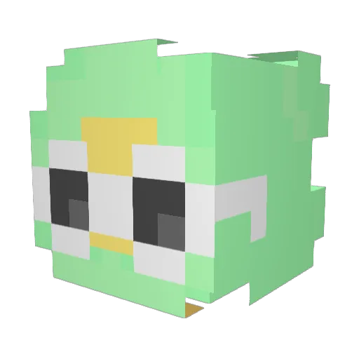 TheEmeraldShards Minecraft avatar head, 3D render