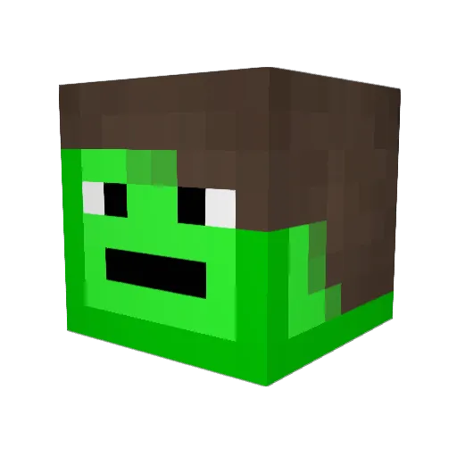 TheEmeraldSkills Minecraft avatar head, 3D render