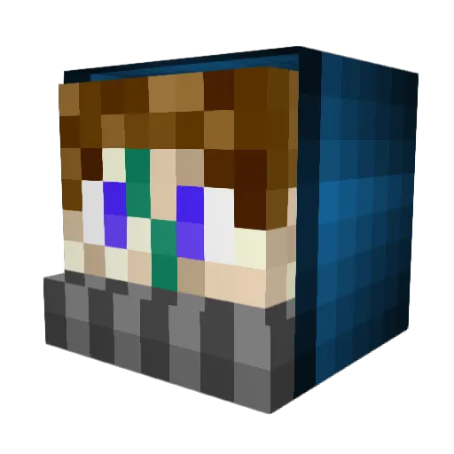TheEmerald_Guard Minecraft avatar head, 3D render