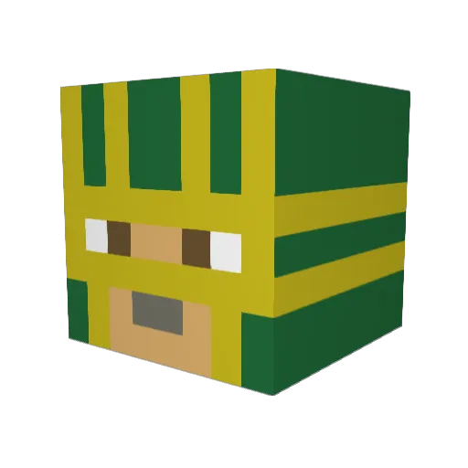 TheEmilCraft Minecraft avatar head, 3D render