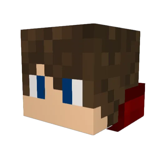 TheEmraldBlock Minecraft avatar head, 3D render