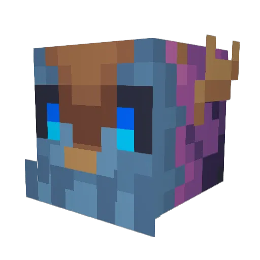 TheEnderClash Minecraft avatar head, 3D render