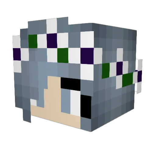 TheErva Minecraft avatar head, 3D render