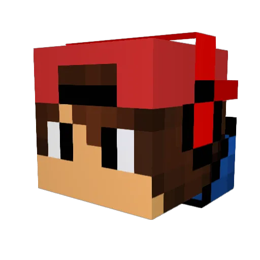 TheEscody Minecraft avatar head, 3D render