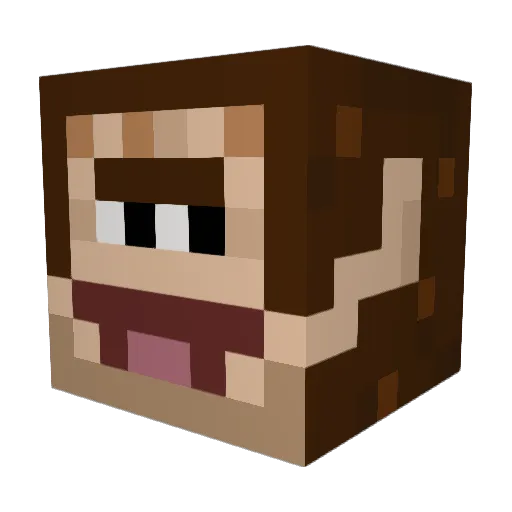 TheEvilWoodman Minecraft avatar head, 3D render