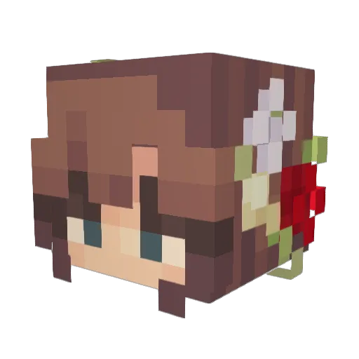 TheEvren Minecraft avatar head, 3D render