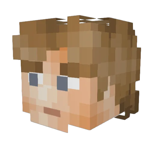 TheExi1e Minecraft avatar head, 3D render
