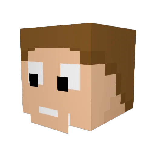 TheExilee Minecraft avatar head, 3D render